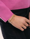 Single Letter Steel Gold-Plated Bracelet - vista 4