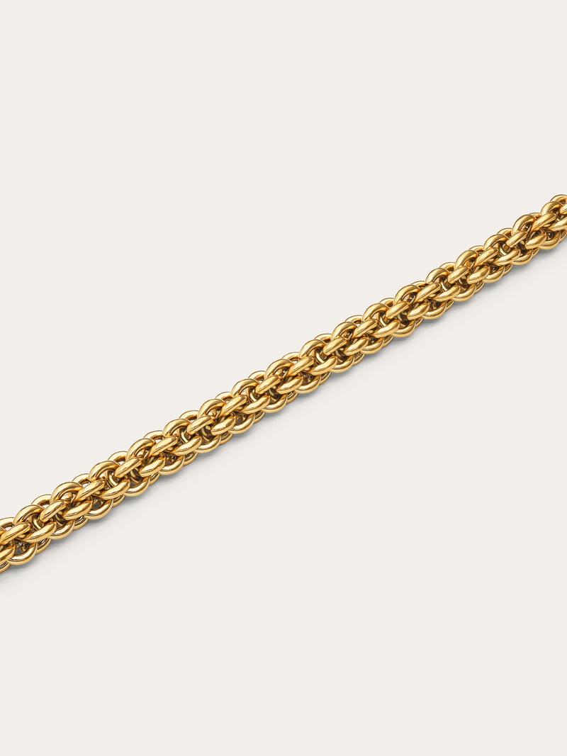 Pulsera Big Rope Acero Baño Oro