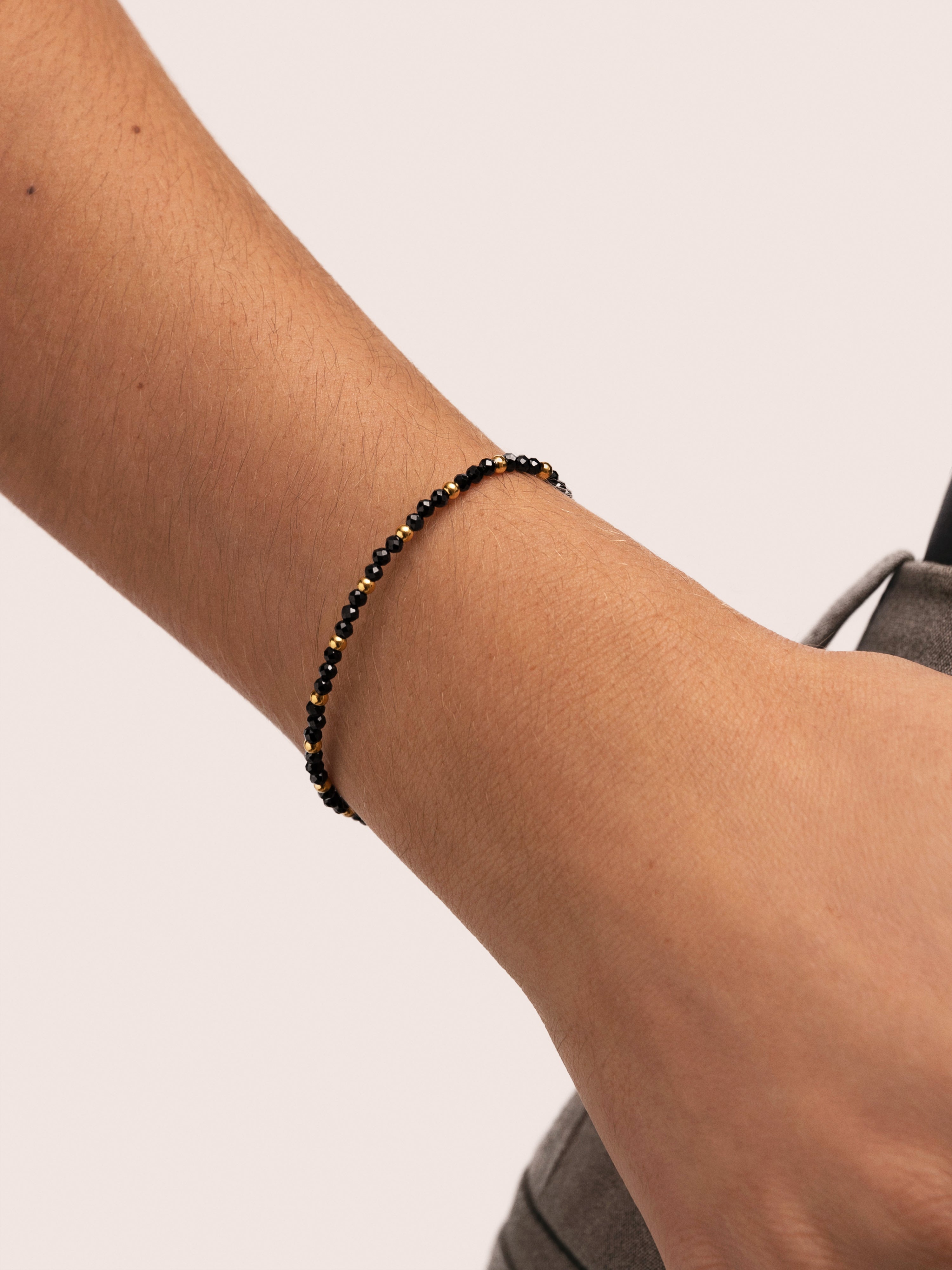 Black Noite Stainless Steel Gold Bracelet