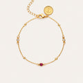 Geburtsstein-Armband mit 18kt Goldbeschichtung