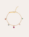 Pulsera Cascade Colors Plata Baño Oro