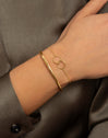 Circles Twist Gold Bracelet