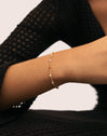 Pulsera Crystal Colors Atardecer Acero Baño Oro