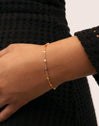 Pulsera Crystal Colors Atardecer Acero Baño Oro