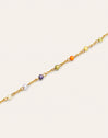 Pulsera Crystal Colors Atardecer Acero Baño Oro