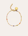 Pulsera Crystal Colors Atardecer Acero Baño Oro