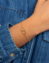 Circles Twist Gold Bracelet