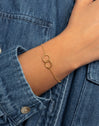 Armband Circles Twist Staal verguld