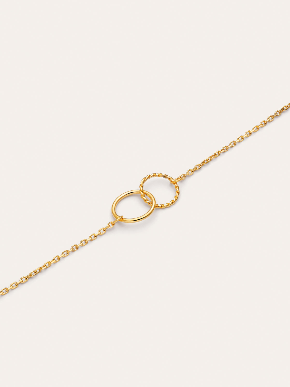 Armband Circles Twist Staal verguld