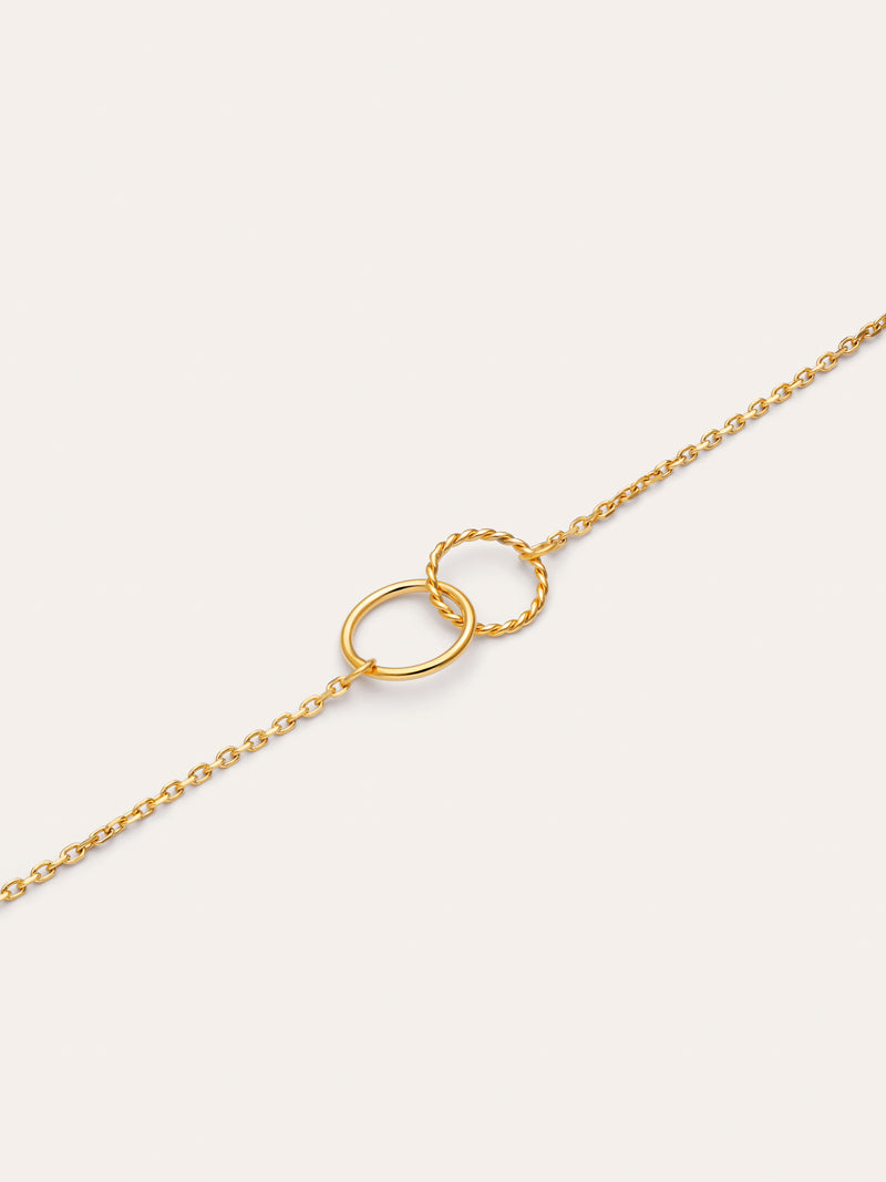 Armband Circles Twist Staal verguld