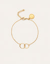 Armband Circles Twist Staal verguld