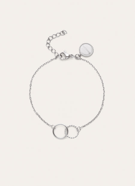 Armband Circles Twist Staal