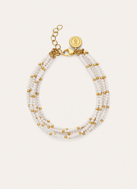 Armband Cleopatra Blanch Staal Verguld met Goud