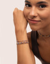 Pulsera Crystals Cleopatra Acero Baño Oro
