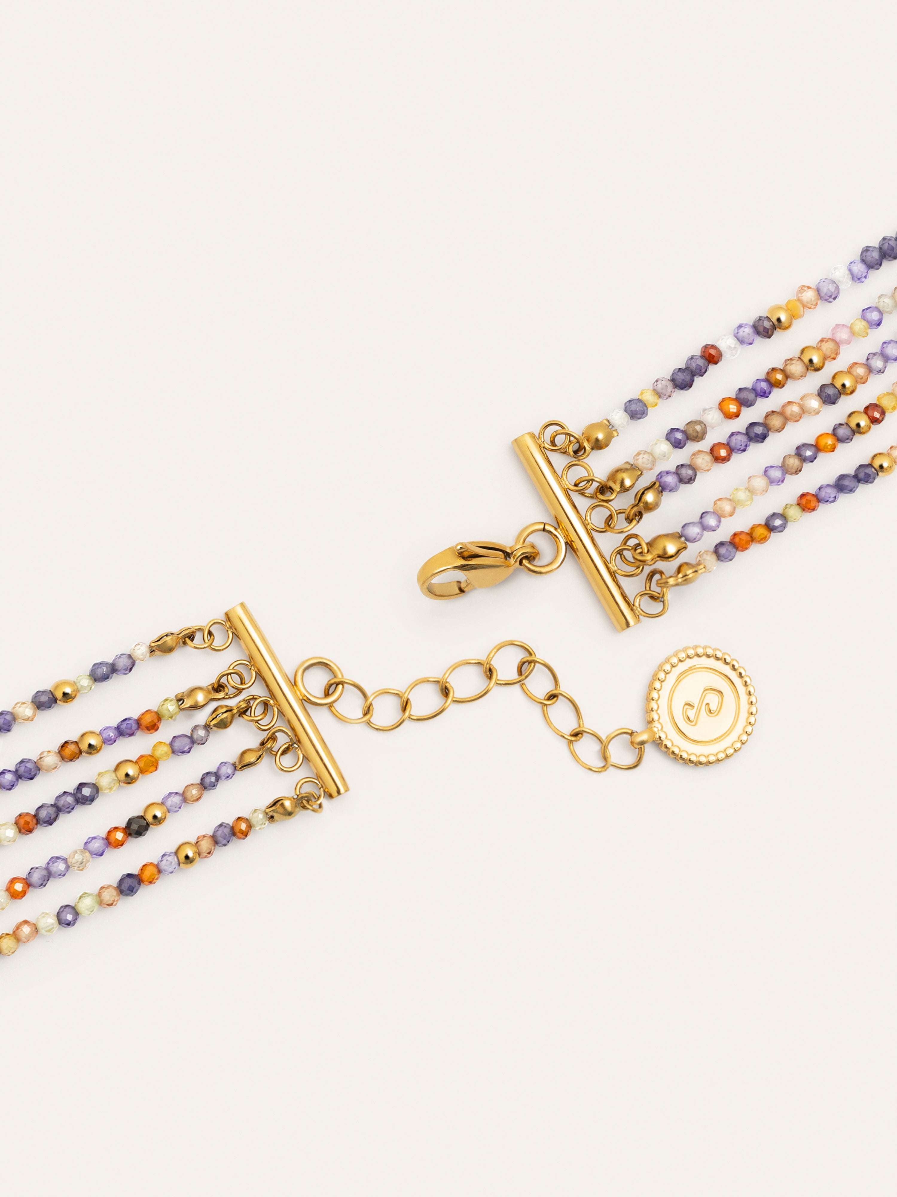 Pulsera Crystals Cleopatra Acero Baño Oro