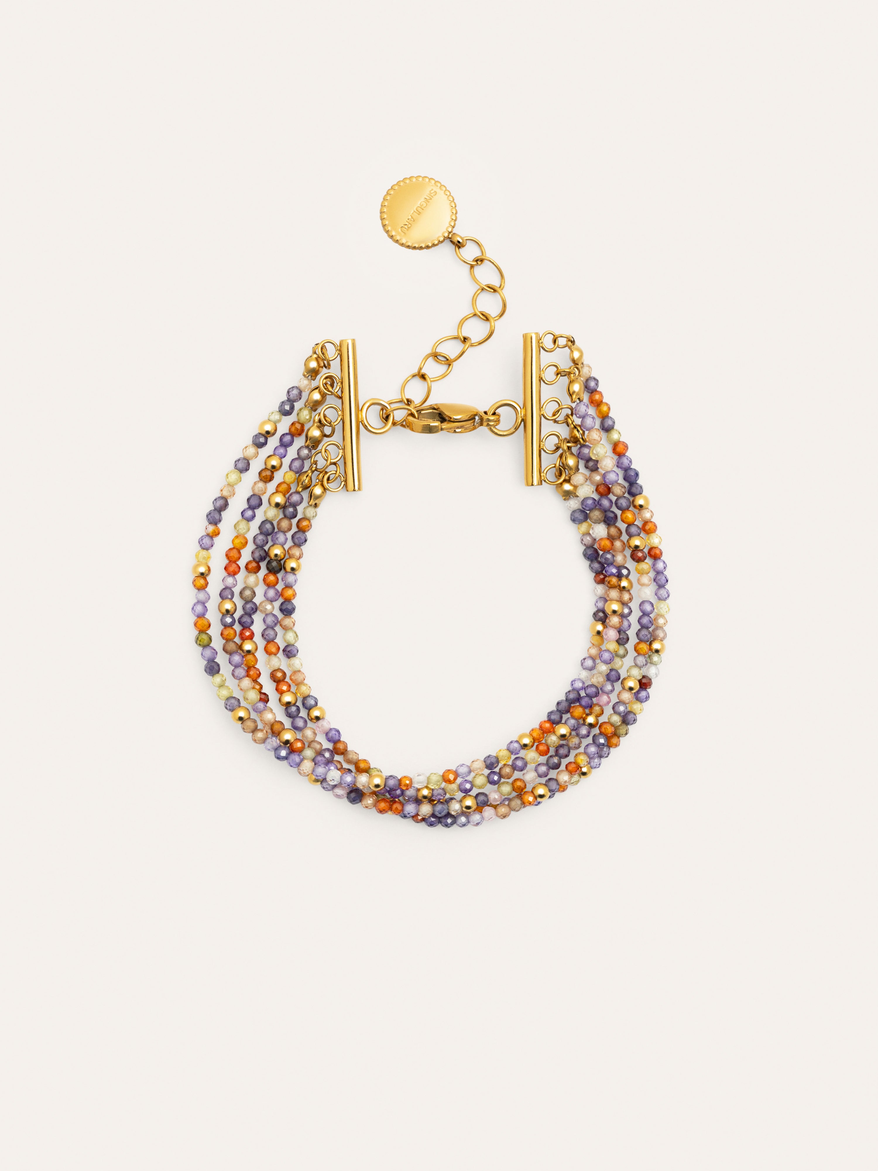 Pulsera Crystals Cleopatra Acero Baño Oro