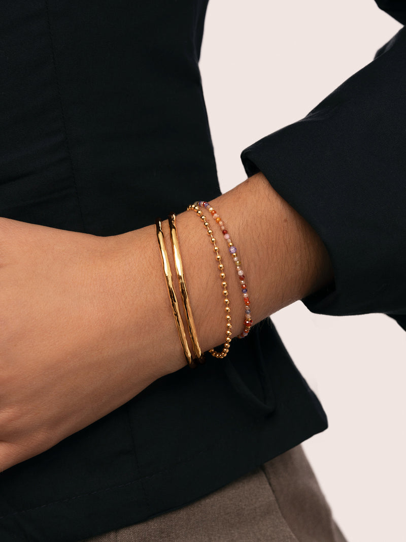 Pulsera Pebbles Baño Oro