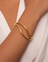 Brazalete Double Aire Acero Baño Oro