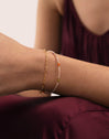 Pulsera Double Glam Acero Baño Oro