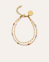 Pulsera Double Glam Acero Baño Oro