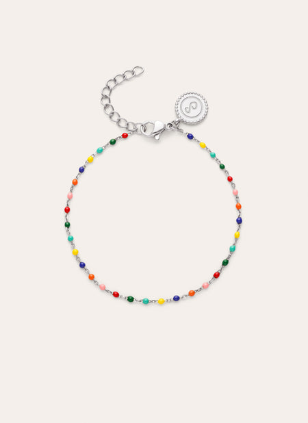 Bracciale Dots Colors Enamel Acciaio