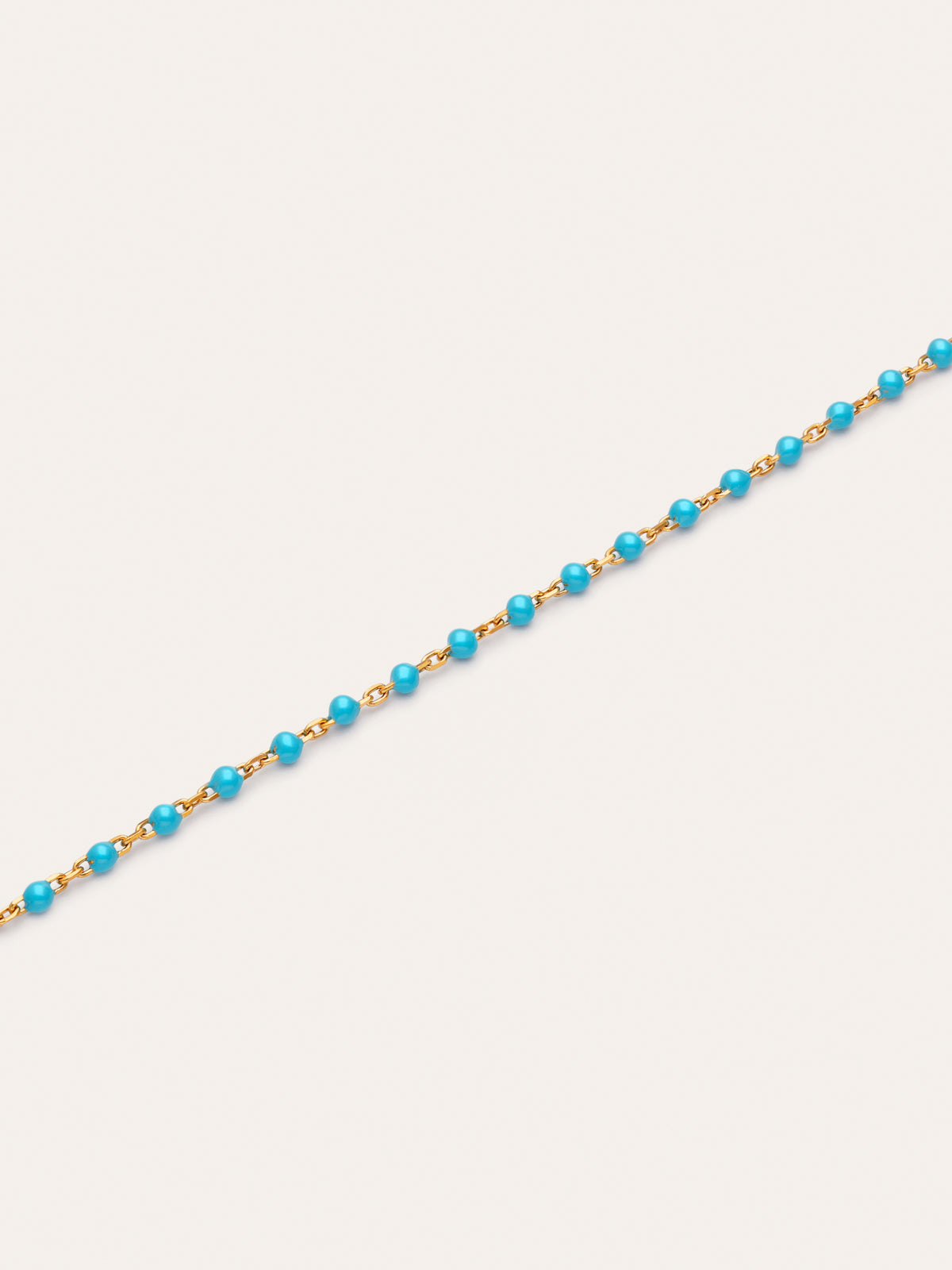 Imagen detalle de Bracelet Dots Turquoise Enamel Acier Plaqué Or