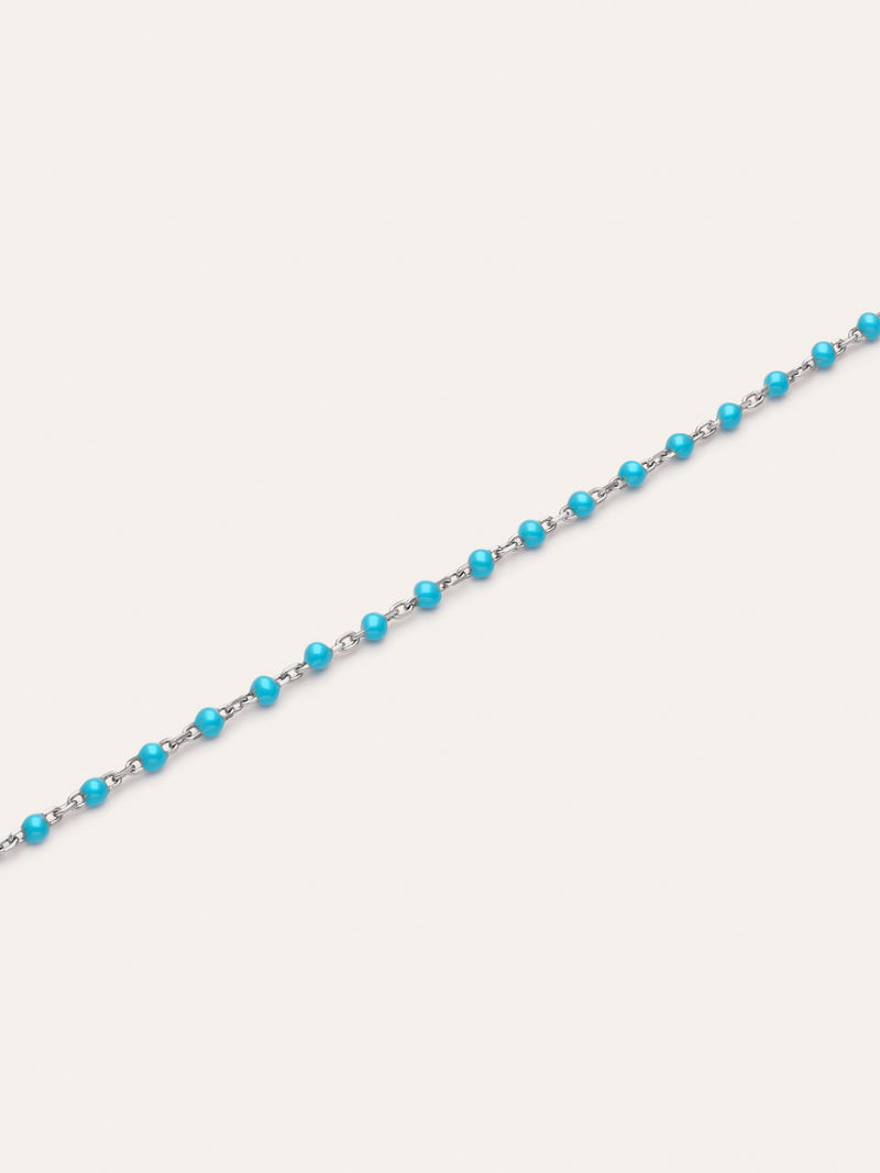 Bracelet Dots Turquoise Enamel Acier
