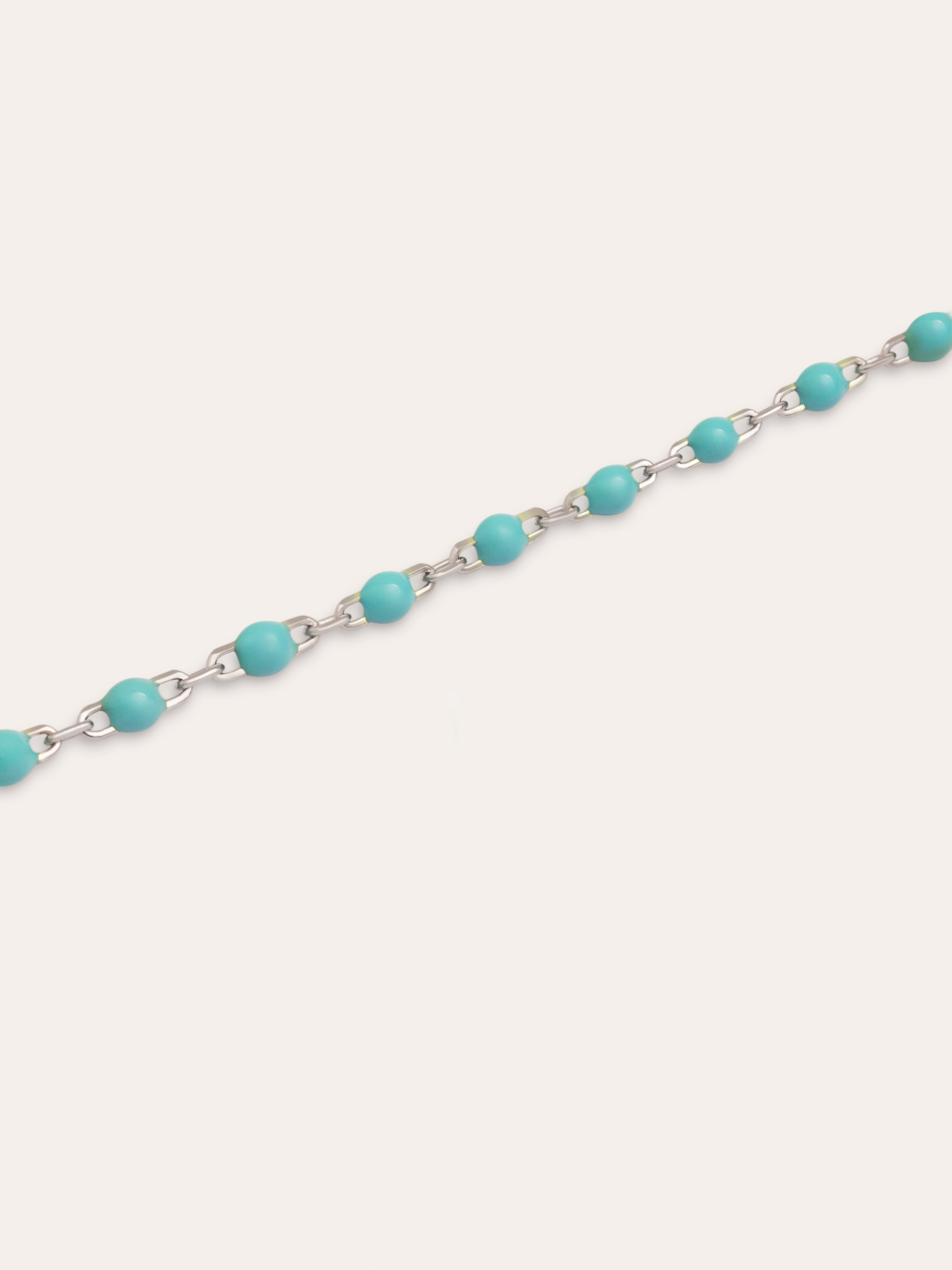 Pulsera Dots Turquoise Enamel Plata