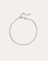 Pulsera Dots Turquoise Enamel Plata