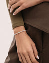 Pulsera Daylight Perlas Acero Baño Oro