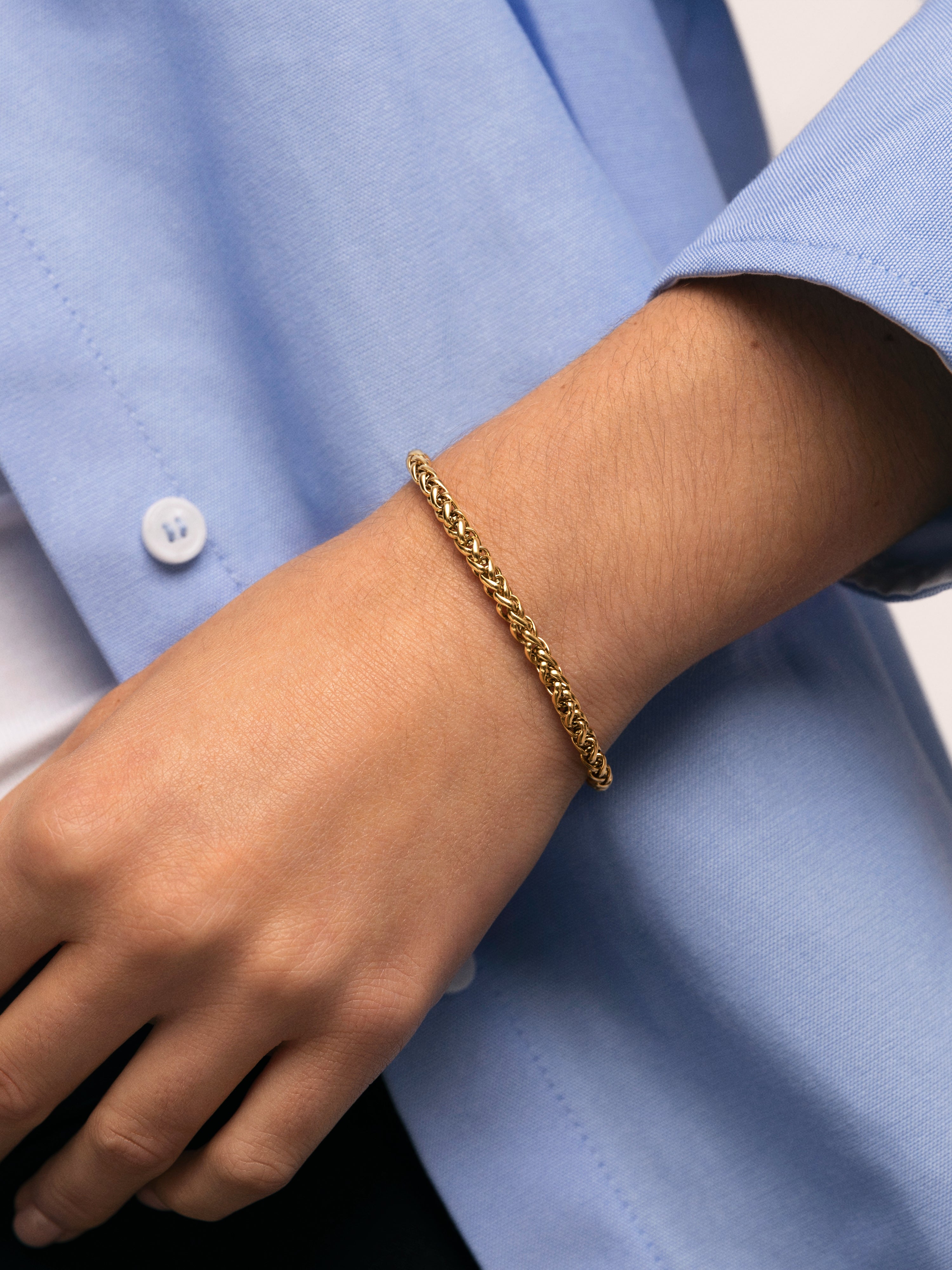 Fine Disco Stainless Stainless Gold Bracelet