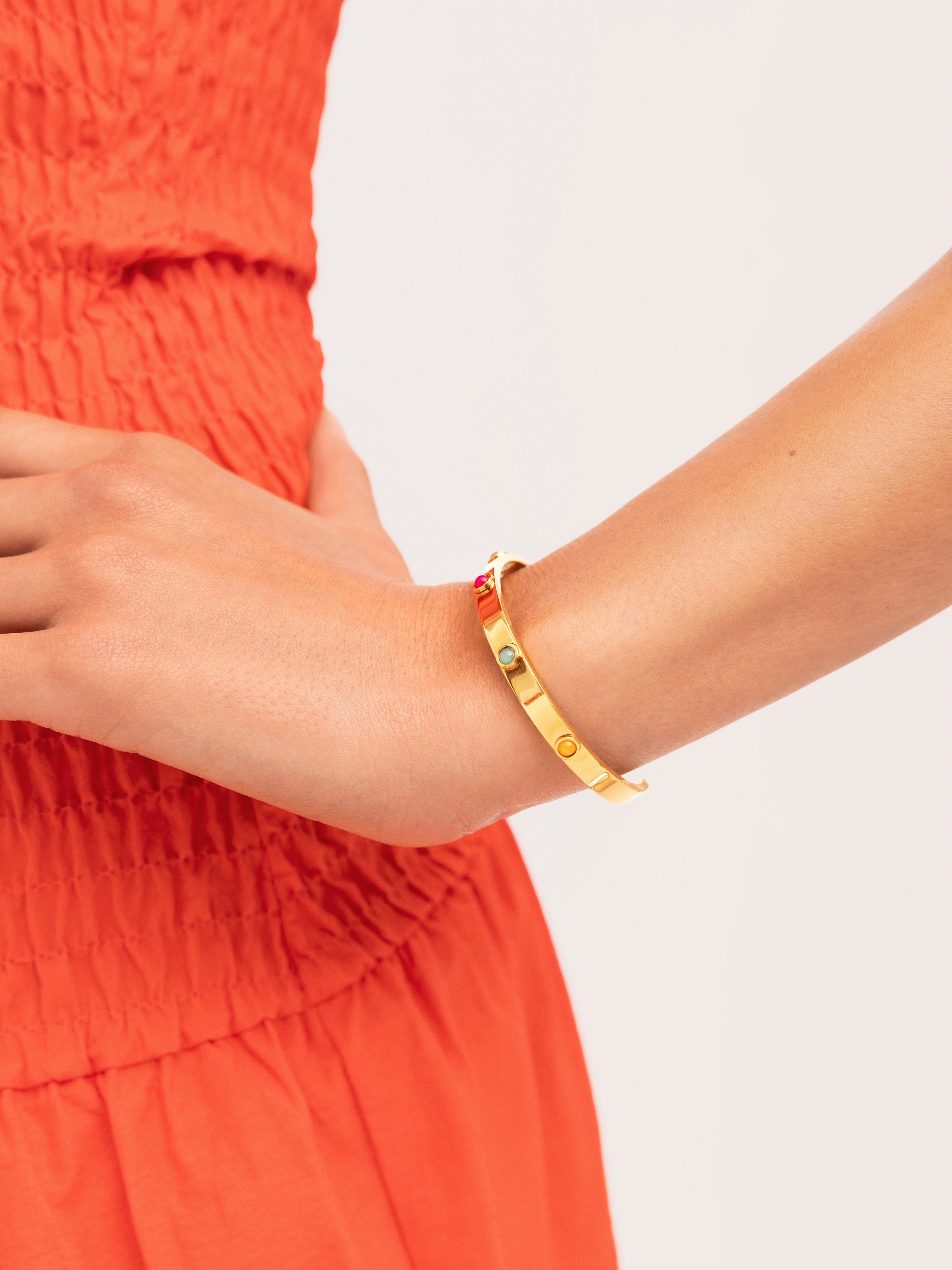 Armband Gina Staal verguld met goud