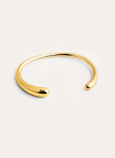 Brazalete Gota Acero Baño Oro