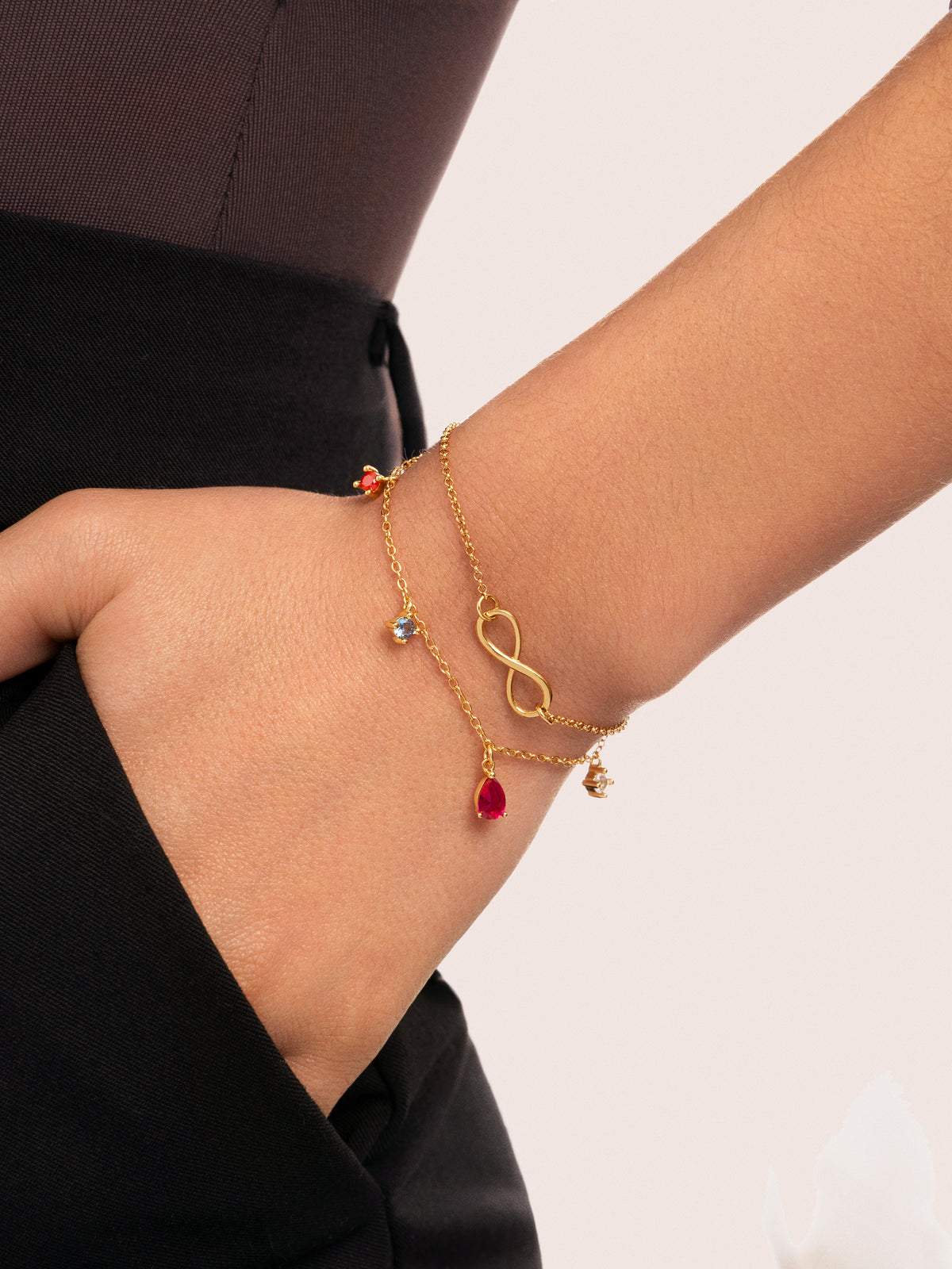 Unendlichkeit Armband Edelstahl Vergoldet - vista 4