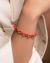 Pulsera Link Tropical Acero Baño Oro