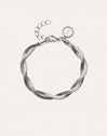 Double Lisse Twister Steel Bracelet