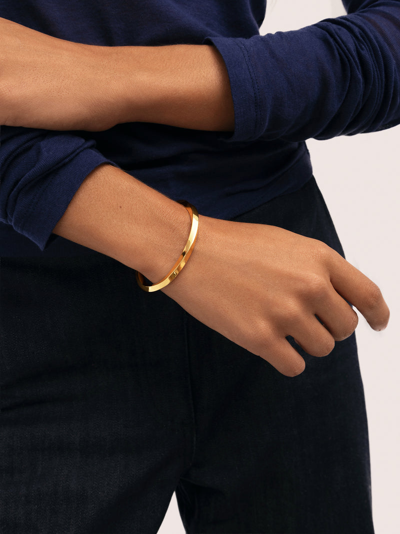 Bracelete Lizze Aço Banho de Ouro