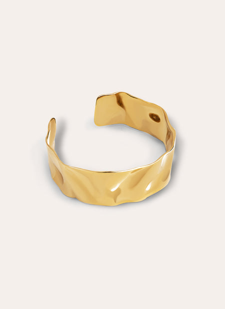 Brazalete Marea Acero Baño Oro