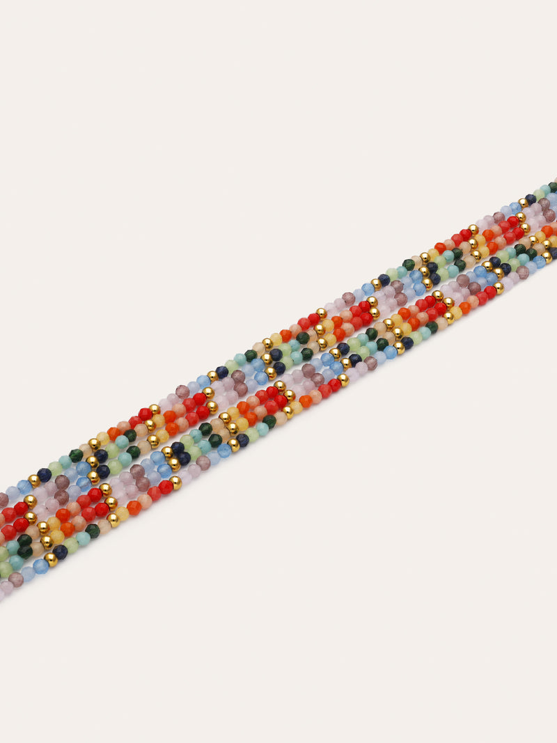 Pulsera Mawi Colors Acero Baño Oro