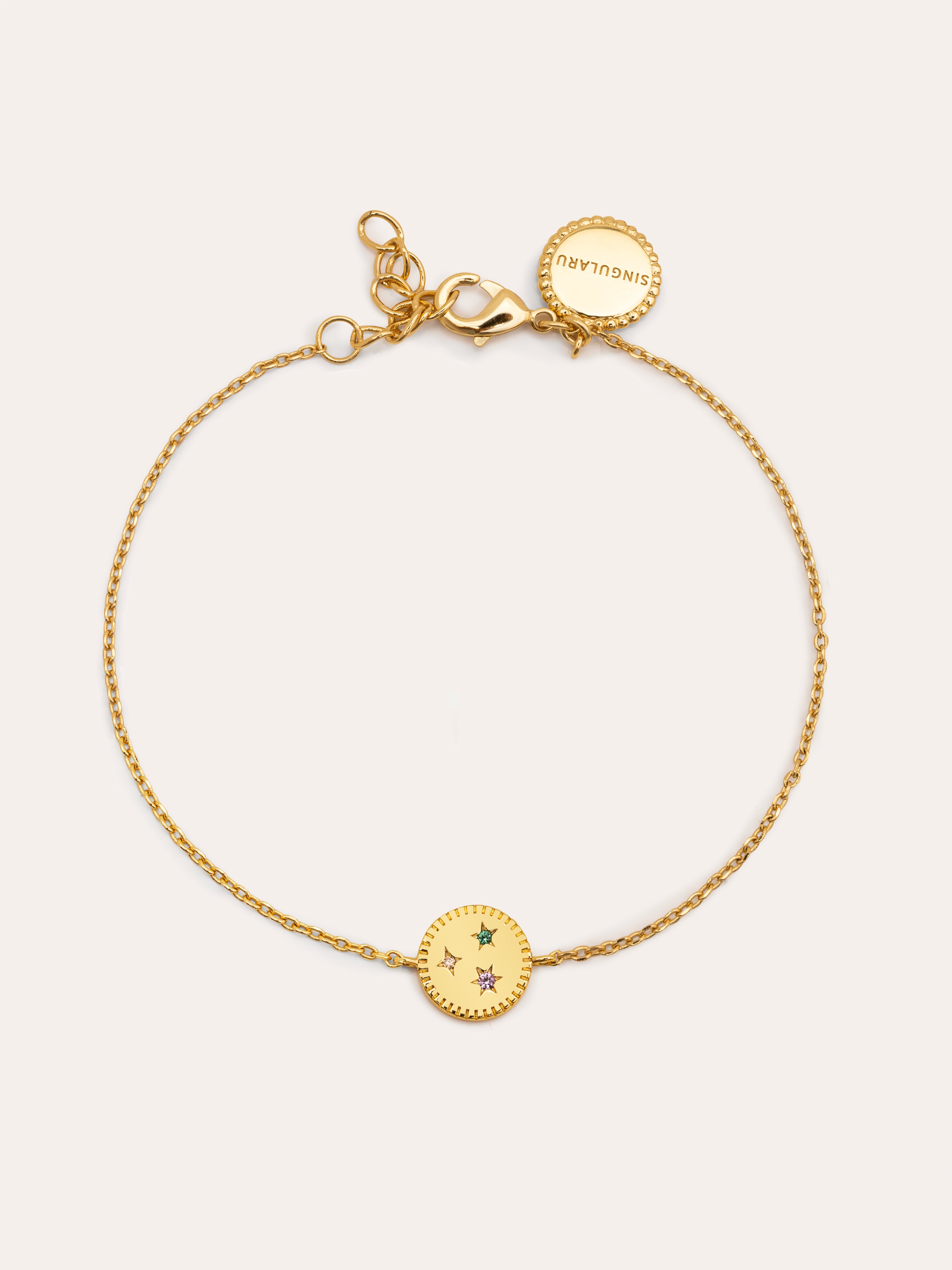 Pulsera Medallion Spark Color Baño Oro