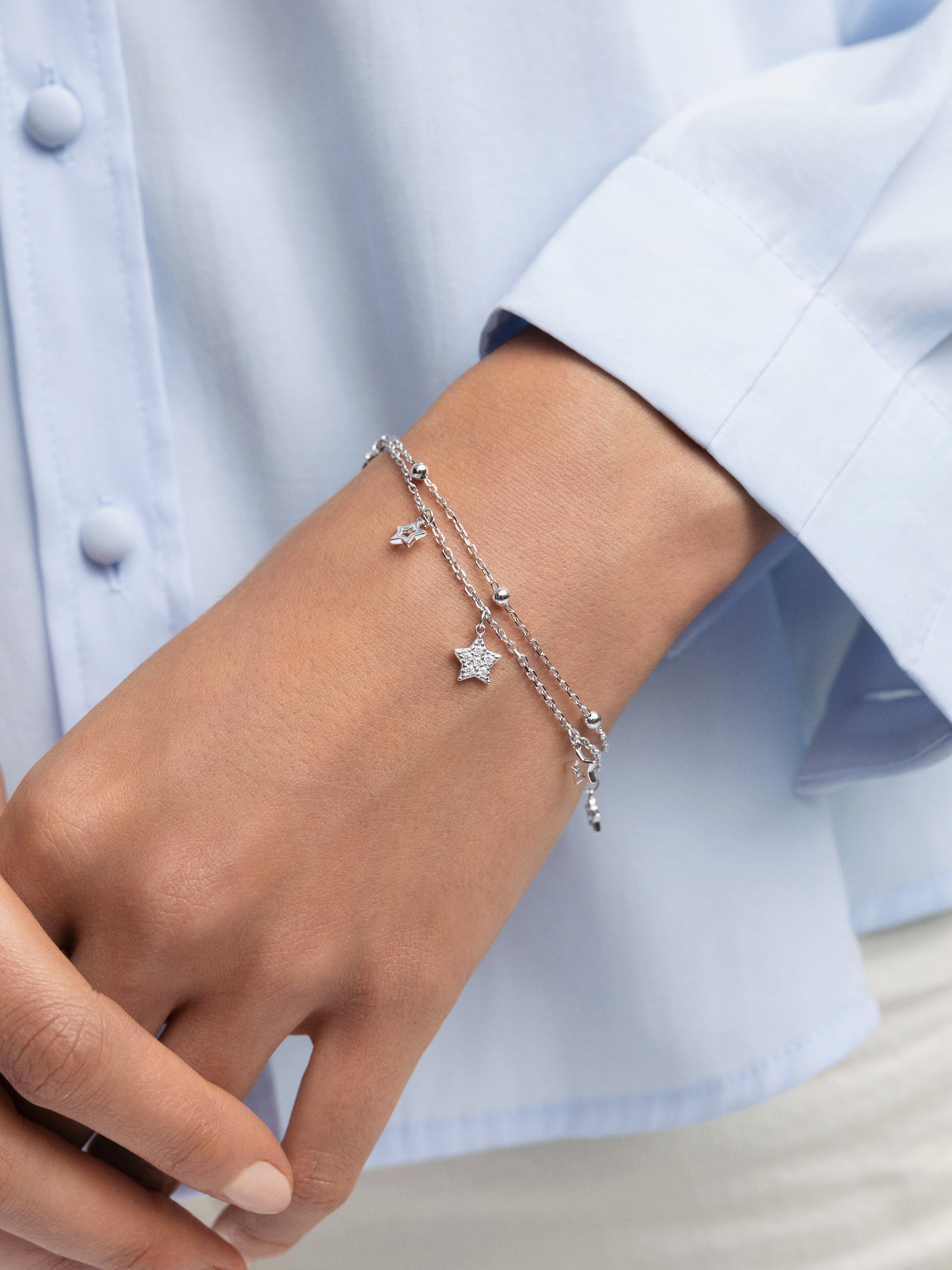 Pulsera Mil Estrellas Plata