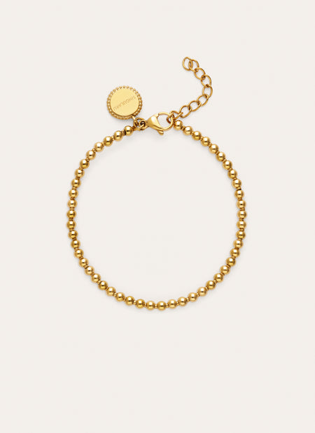 Rosenkranz-Armband aus Stahl mit Goldbeschichtung