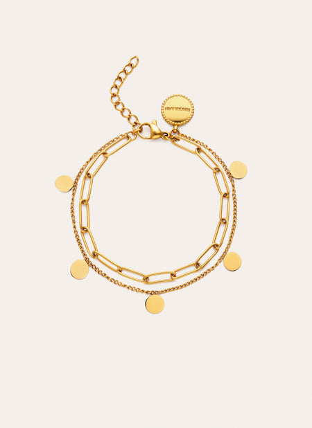Pulseira Sienna Aço Banho de Ouro
