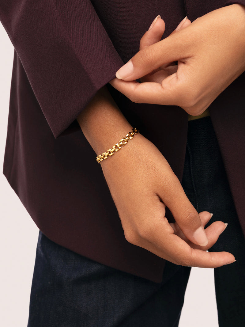 Bracciale Sierpe in acciaio placcato oro
