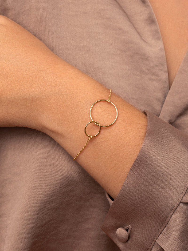 Sister-Armband aus Stahl mit 18kt Goldbeschichtung