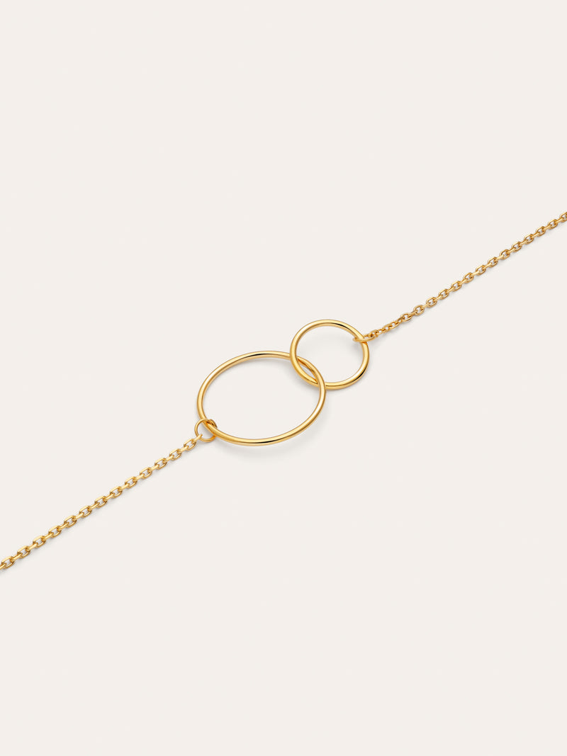 Sister-Armband aus Stahl mit 18kt Goldbeschichtung