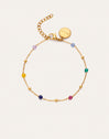 Pulseira Sophie Colors Aço Banhada a Ouro