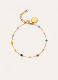 Pulseira Sophie Colors Aço Banhada a Ouro