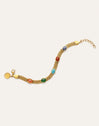 Pulsera Tape Stones Acero Baño Oro
