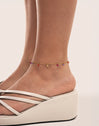 Color Bits Stainless Steel Gold Anklet